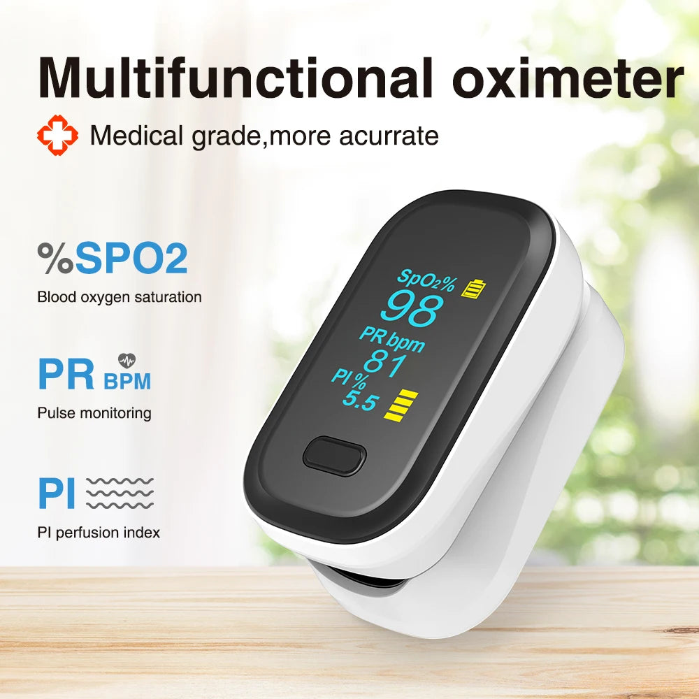 BOXYM Medical Portable Finger Pulse Oximeter blood oxygen Heart Rate Saturation Meter OLED Oximetro de dedo Saturometro Monitor