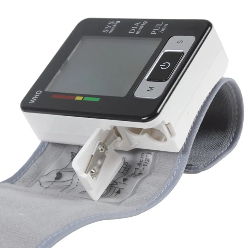 Monitor Medical Digital LCD Wrist Blood Pressure Automatic Sphygmomanometer BP Tonometer Wrist Blood Pressure Mete Tonometer